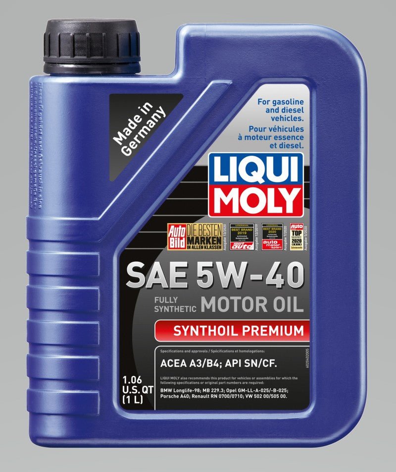 LIQUI MOLY - LIQUI MOLY 1L Synthoil Premium Motor Oil SAE 5W40 - Demon Performance