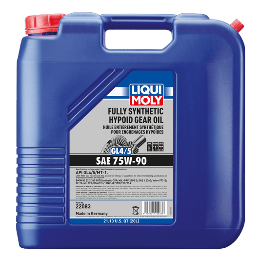 LIQUI MOLY - LIQUI MOLY 20L Fully Synthetic Hypoid Gear Oil (GL4/5) 75W90 - Demon Performance