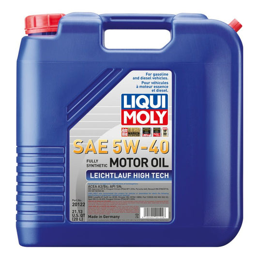 LIQUI MOLY - LIQUI MOLY 20L Leichtlauf (Low Friction) High Tech Motor Oil SAE 5W40 - Demon Performance