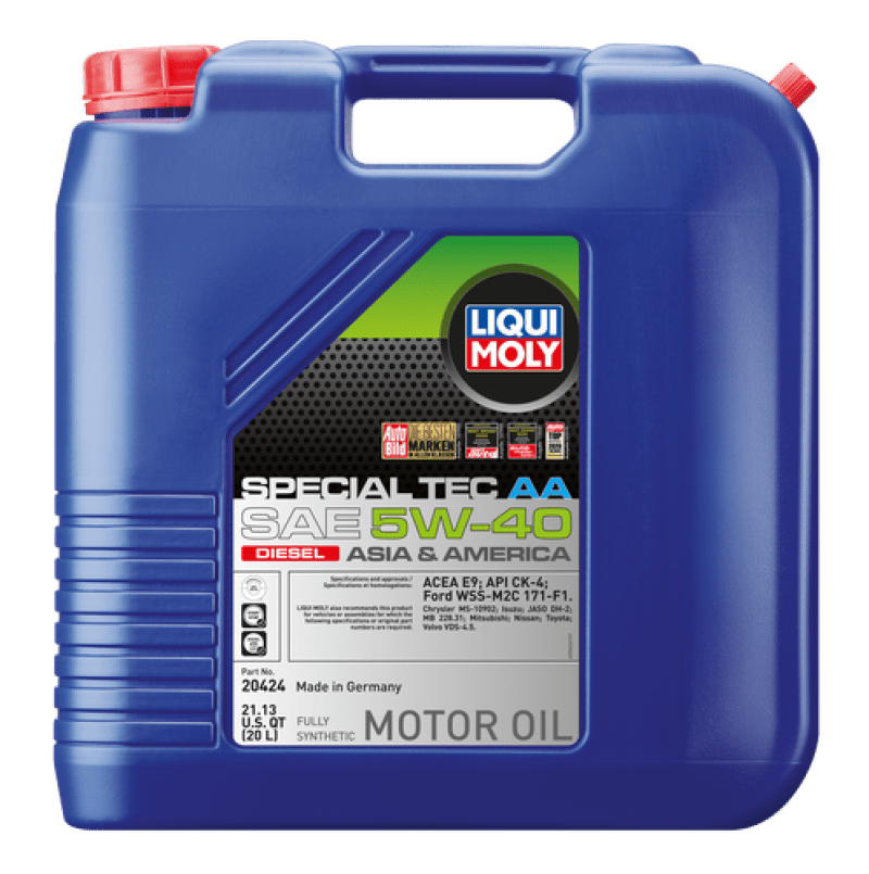 LIQUI MOLY - LIQUI MOLY 20L Special Tec AA Motor Oil SAE 5W40 Diesel - Demon Performance