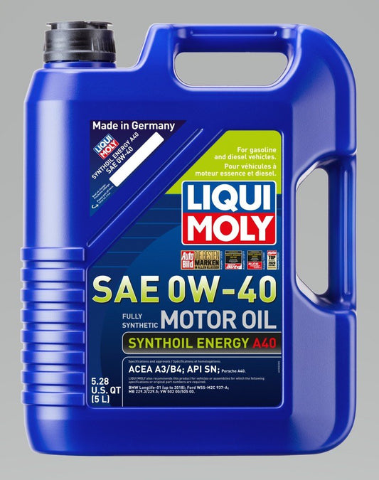 LIQUI MOLY - LIQUI MOLY 5L Synthoil Energy A40 Motor Oil SAE 0W40 - Demon Performance