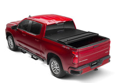 LUND - Lund 04 - 15 Nissan Titan (5.5ft. Bed) Hard Fold Tonneau Cover w/Bracket Kit - Black - Demon Performance