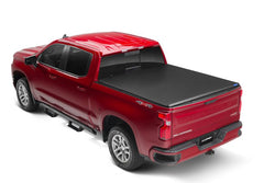 LUND - Lund 04 - 15 Nissan Titan (5.5ft. Bed) Hard Fold Tonneau Cover w/Bracket Kit - Black - Demon Performance