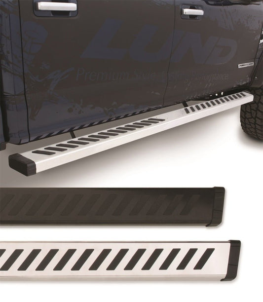 LUND - Lund 04 - 17 Nissan Titan Crew Cab Summit Ridge 2.0 Running Boards - Stainless - Demon Performance