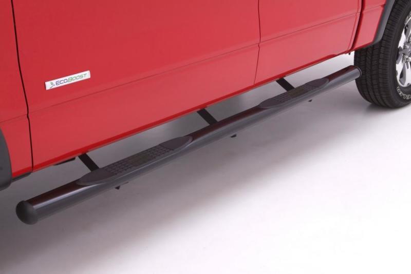 LUND - Lund 09-17 Dodge Ram 1500 Quad Cab 4in. Oval Straight Steel Nerf Bars - Black - Demon Performance