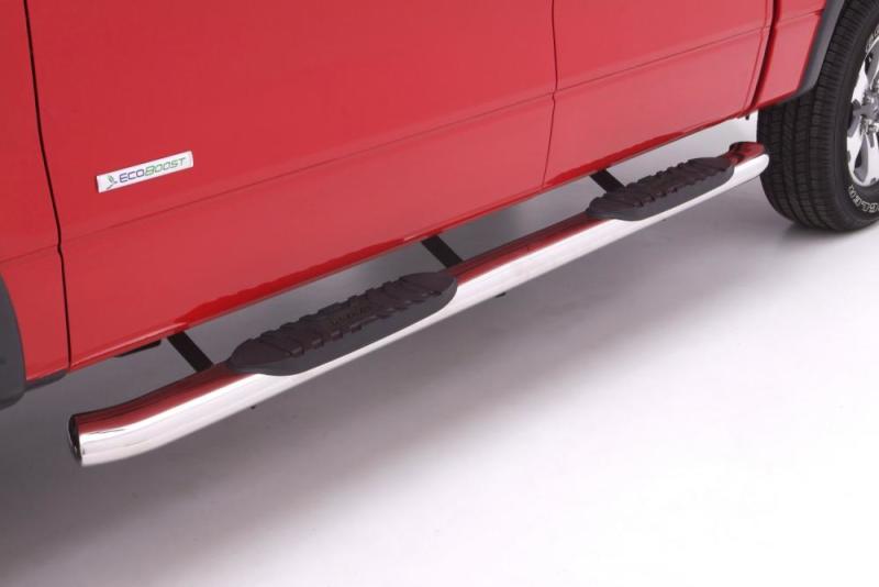 LUND - Lund 09-17 Dodge Ram 1500 Quad Cab 5in. Curved Oval SS Nerf Bars - Polished - Demon Performance