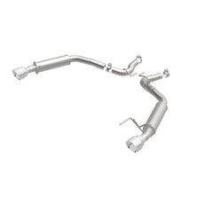 Magnaflow - MagnaFlow Axle Back, SS, 2.5in, Competition, Dual Split Polish 4.5in Tip 2015 Ford Mustang Ecoboost - Demon Performance