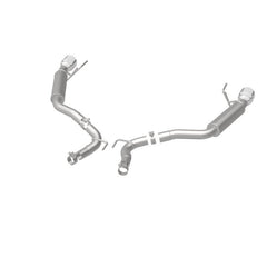 Magnaflow - MagnaFlow Axle Back, SS, 2.5in, Competition, Dual Split Polish 4.5in Tip 2015 Ford Mustang Ecoboost - Demon Performance