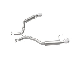Magnaflow - MagnaFlow Axle Back, SS, 2.5in, Competition, Dual Split Polish 4.5in Tip 2015 Ford Mustang Ecoboost - Demon Performance