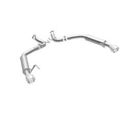 Magnaflow - MagnaFlow Axle Back, SS, 2.5in, Competition, Dual Split Polish 4.5in Tip 2015 Ford Mustang Ecoboost - Demon Performance