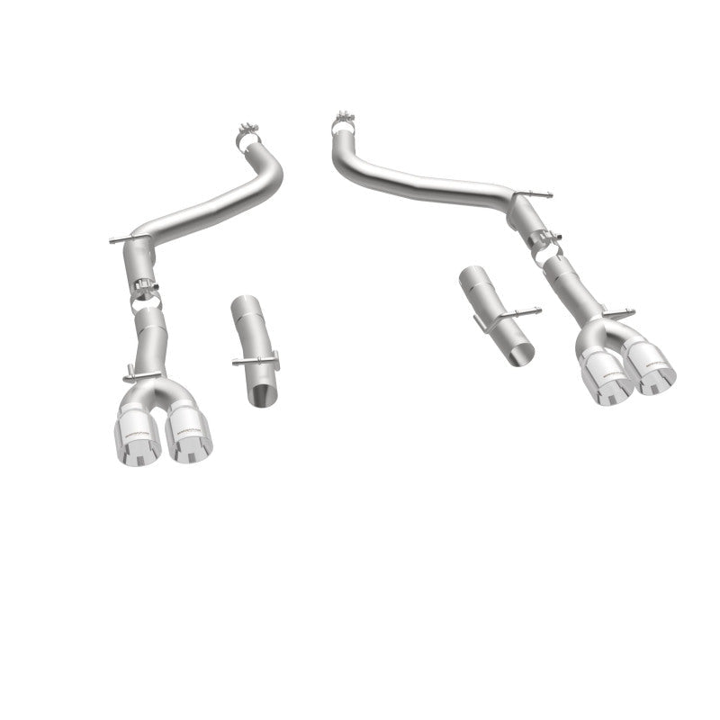 Magnaflow - MagnaFlow Axle-Back, SS, 2.5in, Quad Split Rear 3.5in Tip 2015 Dodge Challenger 3.6L V6 - Demon Performance