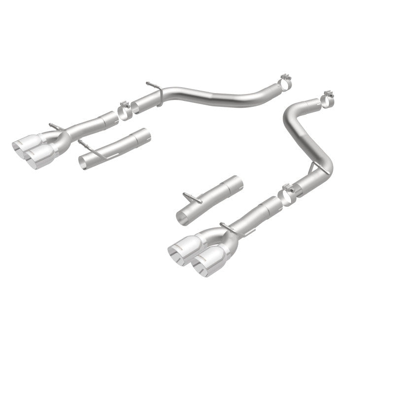 Magnaflow - MagnaFlow Axle-Back, SS, 2.5in, Quad Split Rear 3.5in Tip 2015 Dodge Challenger 3.6L V6 - Demon Performance