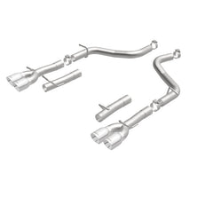 Magnaflow - MagnaFlow Axle-Back, SS, 2.5in, Quad Split Rear 3.5in Tip 2015 Dodge Challenger 3.6L V6 - Demon Performance