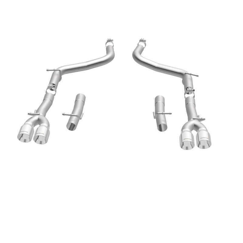 Magnaflow - MagnaFlow Axle-Back, SS, 2.5in, Quad Split Rear 3.5in Tip 2015 Dodge Challenger 3.6L V6 - Demon Performance
