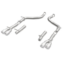 Magnaflow - MagnaFlow Axle-Back, SS, 2.5in, Quad Split Rear 3.5in Tip 2015 Dodge Challenger 3.6L V6 - Demon Performance