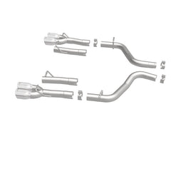 Magnaflow - MagnaFlow Axle-Back, SS, 2.5in, Quad Split Rear 3.5in Tip 2015 Dodge Challenger 3.6L V6 - Demon Performance