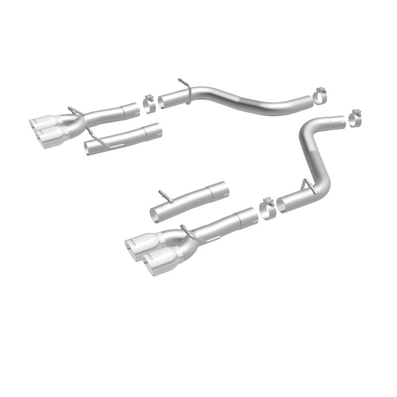 Magnaflow - MagnaFlow Axle-Back, SS, 2.5in, Quad Split Rear 3.5in Tip 2015 Dodge Challenger 3.6L V6 - Demon Performance