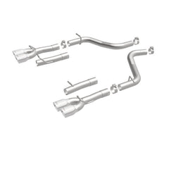 Magnaflow - MagnaFlow Axle-Back, SS, 2.5in, Quad Split Rear 3.5in Tip 2015 Dodge Challenger 3.6L V6 - Demon Performance