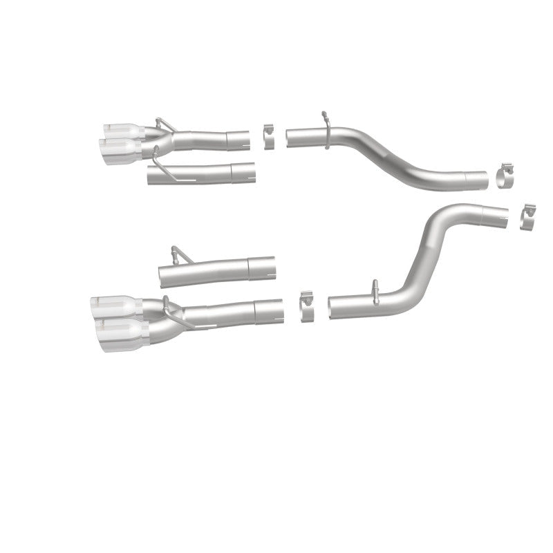 Magnaflow - MagnaFlow Axle-Back, SS, 2.5in, Quad Split Rear 3.5in Tip 2015 Dodge Challenger 3.6L V6 - Demon Performance