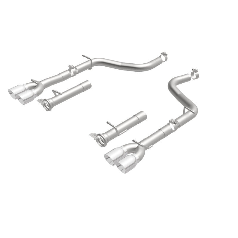 Magnaflow - MagnaFlow Axle-Back, SS, 2.5in, Quad Split Rear 3.5in Tip 2015 Dodge Challenger R/T 5.7L - Demon Performance