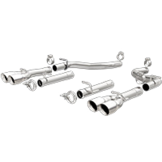 Magnaflow - MagnaFlow Axle-Back, SS, 2.5in, Quad Split Rear 3.5in Tip 2015 Dodge Challenger R/T 5.7L - Demon Performance