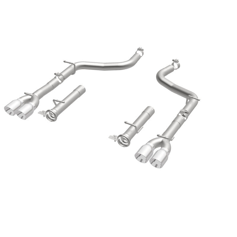 Magnaflow - MagnaFlow Axle-Back, SS, 2.5in, Quad Split Rear 3.5in Tip 2015 Dodge Challenger R/T 5.7L - Demon Performance