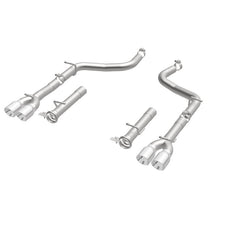 Magnaflow - MagnaFlow Axle-Back, SS, 2.5in, Quad Split Rear 3.5in Tip 2015 Dodge Challenger R/T 5.7L - Demon Performance