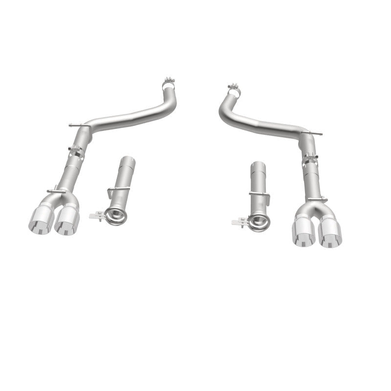 Magnaflow - MagnaFlow Axle-Back, SS, 2.5in, Quad Split Rear 3.5in Tip 2015 Dodge Challenger R/T 5.7L - Demon Performance