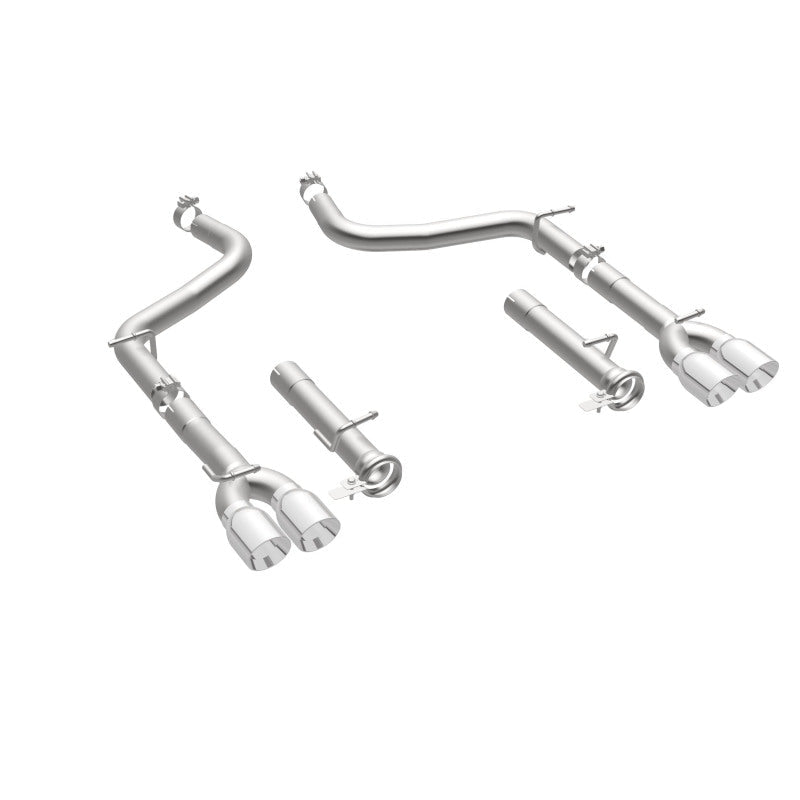 Magnaflow - MagnaFlow Axle-Back, SS, 2.5in, Quad Split Rear 3.5in Tip 2015 Dodge Challenger R/T 5.7L - Demon Performance