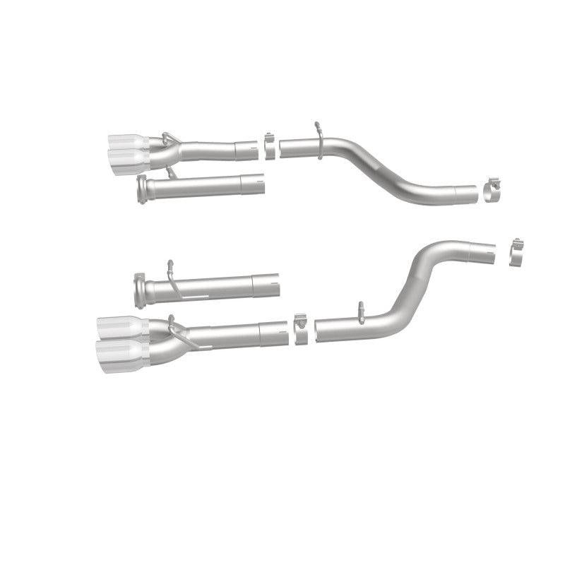 Magnaflow - MagnaFlow Axle-Back, SS, 2.5in, Quad Split Rear 3.5in Tip 2015 Dodge Challenger R/T 5.7L - Demon Performance