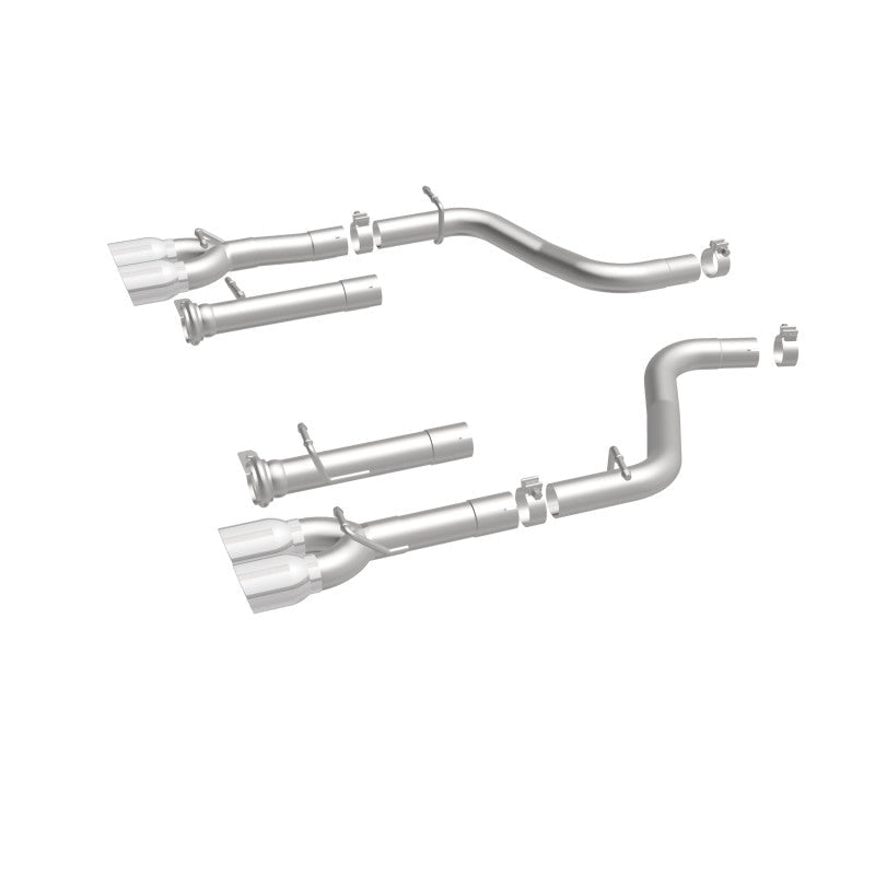 Magnaflow - MagnaFlow Axle-Back, SS, 2.5in, Quad Split Rear 3.5in Tip 2015 Dodge Challenger R/T 5.7L - Demon Performance