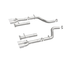 Magnaflow - MagnaFlow Axle-Back, SS, 2.5in, Quad Split Rear 3.5in Tip 2015 Dodge Challenger R/T 5.7L - Demon Performance