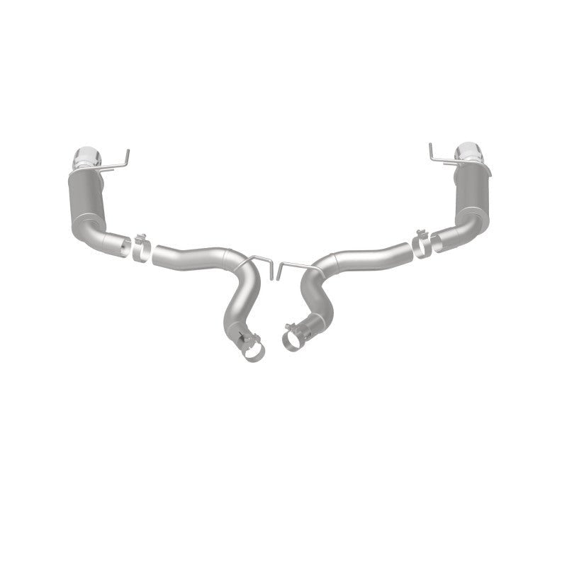 Magnaflow - MagnaFlow Axle Back, SS, 3in, Competition, Dual Split Polished 4.5in Tip 2015 Ford Mustang GT V8 5.0 - Demon Performance