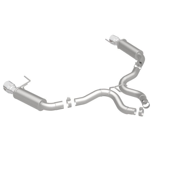 Magnaflow - MagnaFlow Axle Back, SS, 3in, Competition, Dual Split Polished 4.5in Tip 2015 Ford Mustang GT V8 5.0 - Demon Performance