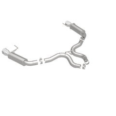 Magnaflow - MagnaFlow Axle Back, SS, 3in, Competition, Dual Split Polished 4.5in Tip 2015 Ford Mustang GT V8 5.0 - Demon Performance