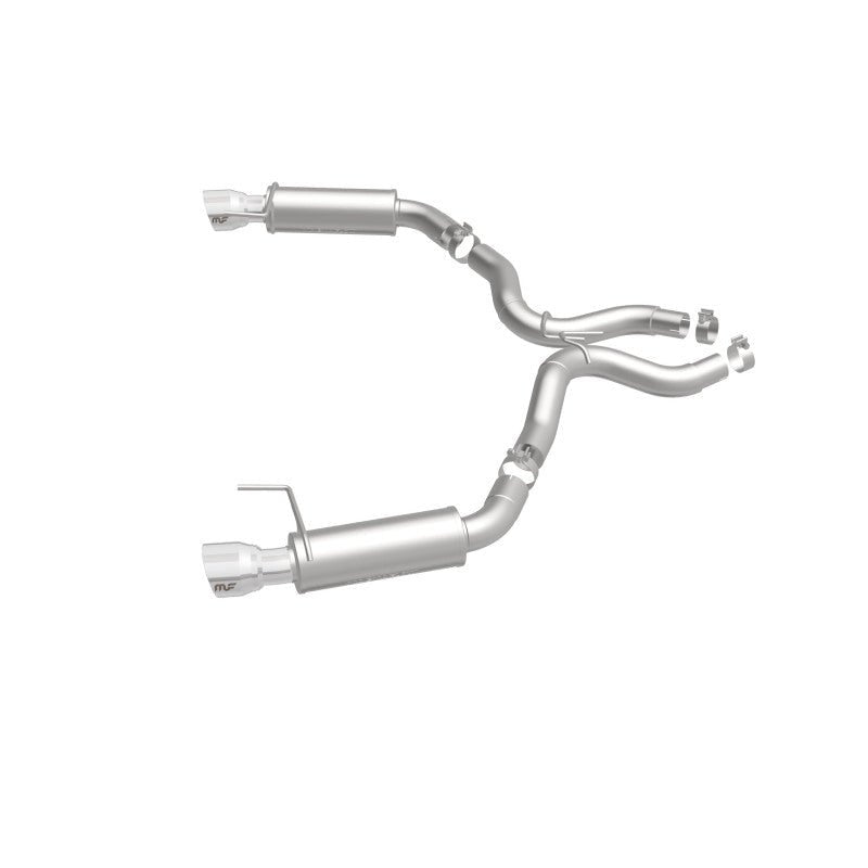 Magnaflow - MagnaFlow Axle Back, SS, 3in, Competition, Dual Split Polished 4.5in Tip 2015 Ford Mustang GT V8 5.0 - Demon Performance