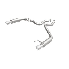 Magnaflow - MagnaFlow Axle Back, SS, 3in, Competition, Dual Split Polished 4.5in Tip 2015 Ford Mustang GT V8 5.0 - Demon Performance