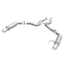 Magnaflow - MagnaFlow Axle Back, SS, 3in, Competition, Dual Split Polished 4.5in Tip 2015 Ford Mustang GT V8 5.0 - Demon Performance