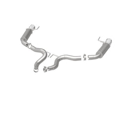 Magnaflow - MagnaFlow Axle Back, SS, 3in, Competition, Dual Split Polished 4.5in Tip 2015 Ford Mustang GT V8 5.0 - Demon Performance