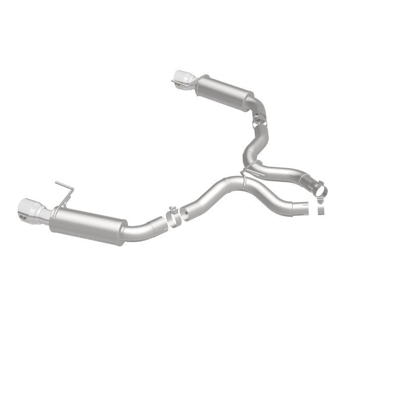 Magnaflow - MagnaFlow Axle Back, SS, 3in, Competition, Dual Split Polished 4.5in Tip 2015 Ford Mustang GT V8 5.0 - Demon Performance