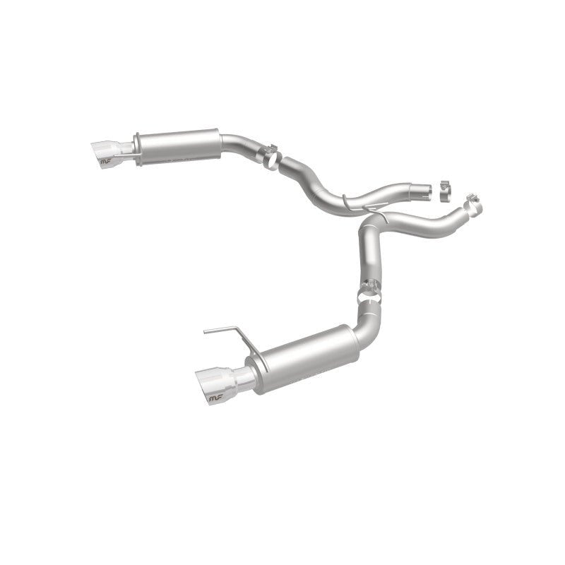 Magnaflow - MagnaFlow Axle Back, SS, 3in, Competition, Dual Split Polished 4.5in Tip 2015 Ford Mustang GT V8 5.0 - Demon Performance