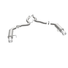 Magnaflow - MagnaFlow Axle Back, SS, 3in, Competition, Dual Split Polished 4.5in Tip 2015 Ford Mustang GT V8 5.0 - Demon Performance