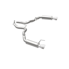 Magnaflow - MagnaFlow Axle Back, SS, 3in, Competition, Dual Split Polished 4.5in Tip 2015 Ford Mustang GT V8 5.0 - Demon Performance