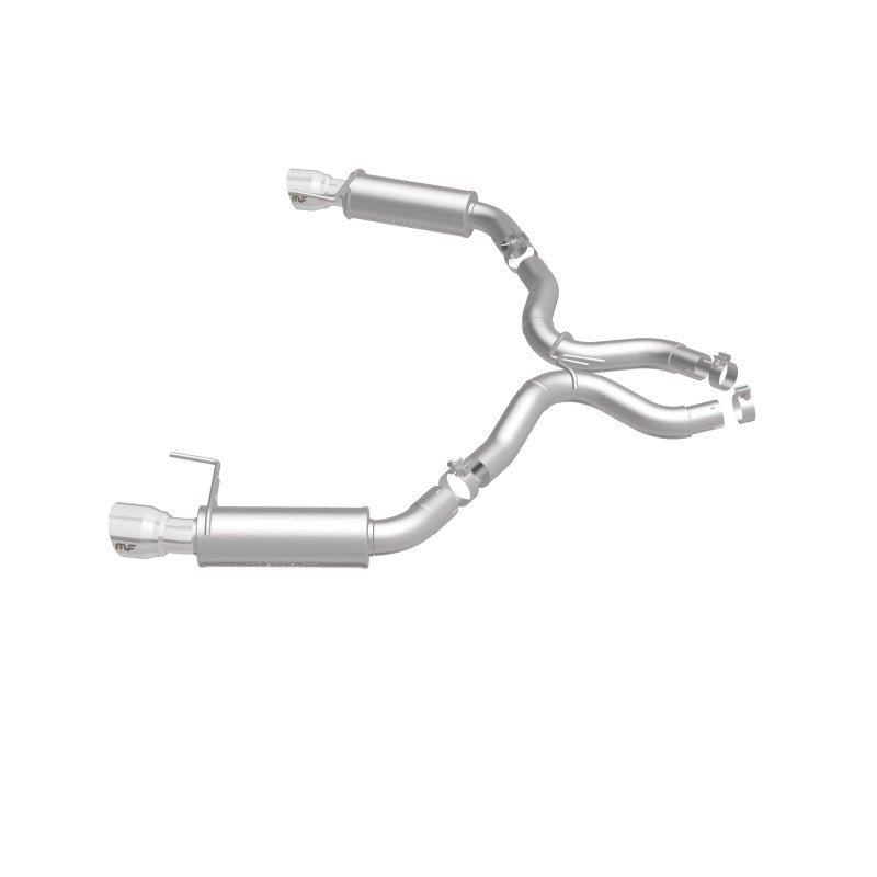 Magnaflow - MagnaFlow Axle Back, SS, 3in, Competition, Dual Split Polished 4.5in Tip 2015 Ford Mustang GT V8 5.0 - Demon Performance
