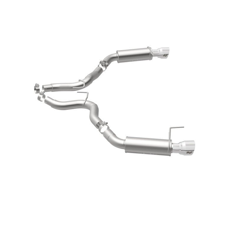 Magnaflow - MagnaFlow Axle Back, SS, 3in, Competition, Dual Split Polished 4.5in Tip 2015 Ford Mustang GT V8 5.0 - Demon Performance