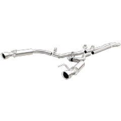 Magnaflow - MagnaFlow Cat Back, SS, 2.5in, Competition, Dual Split Polished 4.5in Tips 2015 Ford Mustang V6 3.7L - Demon Performance