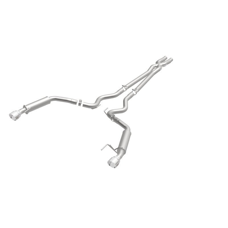 Magnaflow - MagnaFlow Cat Back, SS, 2.5in, Competition, Dual Split Polished 4.5in Tips 2015 Ford Mustang V6 3.7L - Demon Performance