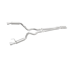Magnaflow - MagnaFlow Cat Back, SS, 2.5in, Competition, Dual Split Polished 4.5in Tips 2015 Ford Mustang V6 3.7L - Demon Performance