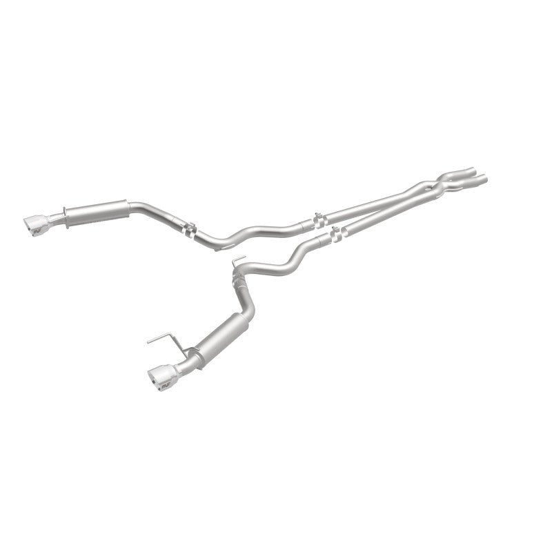 Magnaflow - MagnaFlow Cat Back, SS, 2.5in, Competition, Dual Split Polished 4.5in Tips 2015 Ford Mustang V6 3.7L - Demon Performance