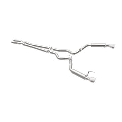 Magnaflow - MagnaFlow Cat Back, SS, 2.5in, Competition, Dual Split Polished 4.5in Tips 2015 Ford Mustang V6 3.7L - Demon Performance